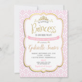 Little Princess Baby shower Invitation Girl Roze Kaart (Voorkant)