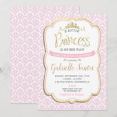 Little Princess Baby shower Invitation Girl Roze Kaart (Voorkant / Achterkant)