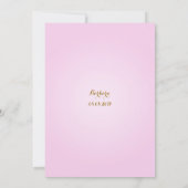 Little Princess Baby shower Invitation, goud, roze Kaart (Achterkant)
