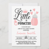 Little Princess Baby shower Invitation Kaart (Voorkant)