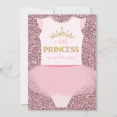 Little Princess Baby shower Invitation Kaart (Voorkant)