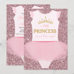 Little Princess Baby shower Invitation Kaart