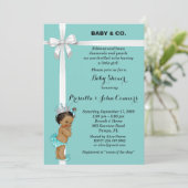 Little Princess Baby shower Invitation, mint Kaart (Staand voorkant)