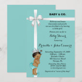 Little Princess Baby shower Invitation, mint Kaart (Voorkant / Achterkant)
