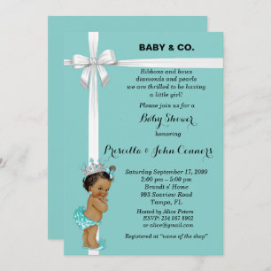 Little Princess Baby shower Invitation, munt Kaart