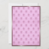 Little Princess Baby shower Invitation, Roze, Goud Kaart (Achterkant)