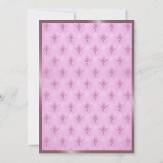 Little Princess Baby shower Invitation, Roze, Goud Kaart (Achterkant)