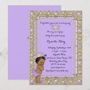 Little Princess Baby shower Invitation, trendy, ch Kaart
