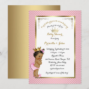 Little Princess Baby shower Invitation,trendy,chic Kaart