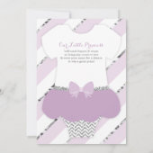 Little Princess Baby shower Invite, Faux Glitter Kaart (Achterkant)