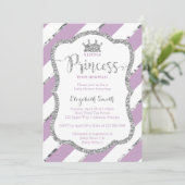 Little Princess Baby shower Invite, Faux Glitter Kaart (Staand voorkant)