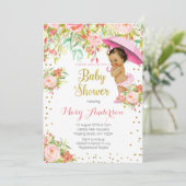 Little Princess Baby shower Invite Kaart (Staand voorkant)