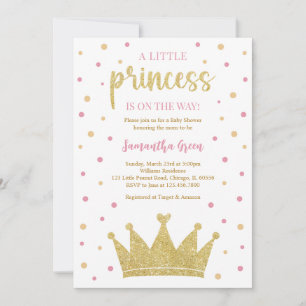 Little Princess Baby shower Kaart