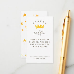 Little Princess Baby Shower Luier Raffle Informatiekaartje