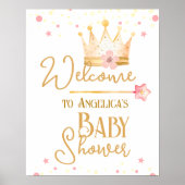 Little Princess Baby shower Welkomstbord Poster (Voorkant)
