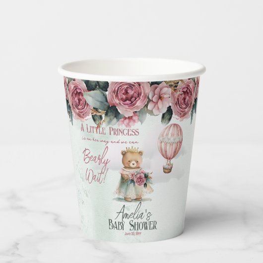 Little Princess Beer Barly Wait Girl Baby shower Papieren Bekers (Achterkant)