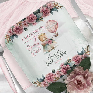 Little Princess Beer Barly Wait Girl Baby shower Papieren Bordje