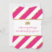 Little Princess Birthday Invitation in Pink & Gold Kaart (Achterkant)