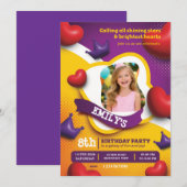 Little Princess Birthday Invite – Fairytale Crown  Kaart (Voorkant / Achterkant)