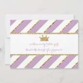 Little Princess Birthday Party Invitation Kaart (Achterkant)