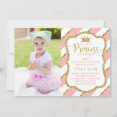 Little Princess Birthday Party Invitation Kaart (Voorkant)