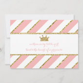 Little Princess Birthday Party Invitation Kaart (Achterkant)