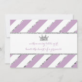 Little Princess Birthday Party Invitation Kaart (Achterkant)