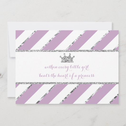 Little Princess Birthday Party Invitation Kaart (Achterkant)