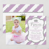 Little Princess Birthday Party Invitation Kaart (Voorkant / Achterkant)