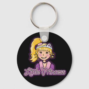 "Little Princess" blonde zwarte sleutelhanger