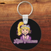 "Little Princess" blonde zwarte sleutelhanger (Voorkant)