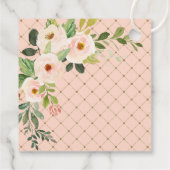 Little Princess Blush Floral Baby shower Bedankjes Labels (Achterkant)