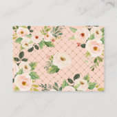 Little Princess Blush Floral Baby's Library Informatiekaartje (Achterkant)