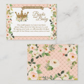 Little Princess Blush Floral Baby's Library Informatiekaartje (Voorkant / Achterkant)