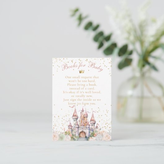 Little Princess Blush Gold Douche Boek Aanvraag Informatiekaartje (Staand voorkant)