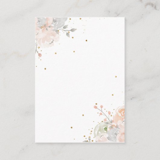 Little Princess Blush Gold Douche Boek Aanvraag Informatiekaartje (Achterkant)