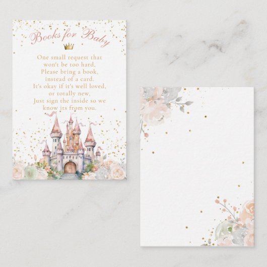 Little Princess Blush Gold Douche Boek Aanvraag Informatiekaartje (Voorkant / Achterkant)
