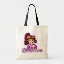 'Little Princess' brunette hair girl bag