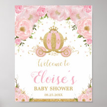 Little Princess Carriage Blush Pink Floral Welcome
