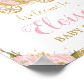 Little Princess Carriage Blush Pink Floral Welcome Poster (Hoek)