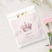 Little Princess Crown Pearls Dots Baby Shower Bedankzakje (Gezegeld)