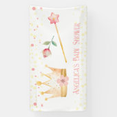 Little Princess Crown Roze Baby shower Spandoek (Verticaal)