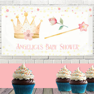 Little Princess Crown Roze Baby shower Spandoek