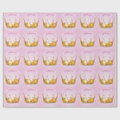 Little Princess Crown Wrapping Paper Cadeaupapier (Vlak)