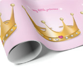 Little Princess Crown Wrapping Paper Cadeaupapier (Rol Hoek)