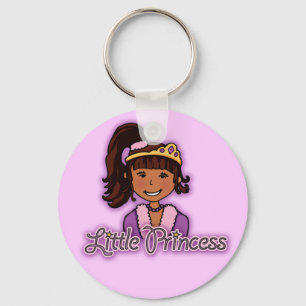 "Little Princess" dark hair & skin lila sleutelhan Sleutelhanger