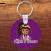 "Little Princess" donkerhaar paarse sleutelhanger (Voorkant)