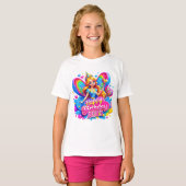 Little Princess Fairy Rainbow Wings, Verjaardagsca T-shirt (Voorkant volledig)