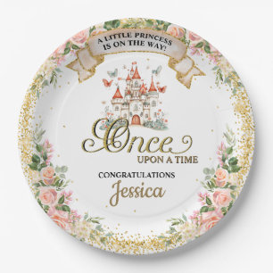 Little Princess Fairy Tale Castle Girl Baby shower Papieren Bordje