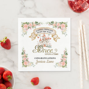 Little Princess Fairy Tale Castle Girl Baby shower Servet